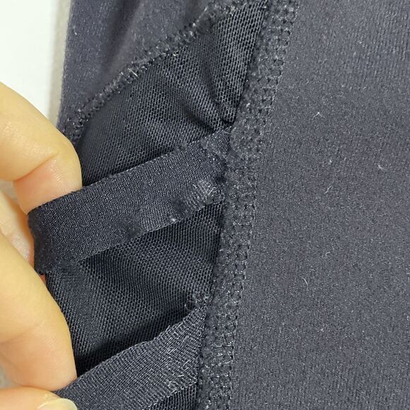 Alo Yoga Chevron Capri Semi Sheer Black Legging - Size Small - Picture 11 of 11